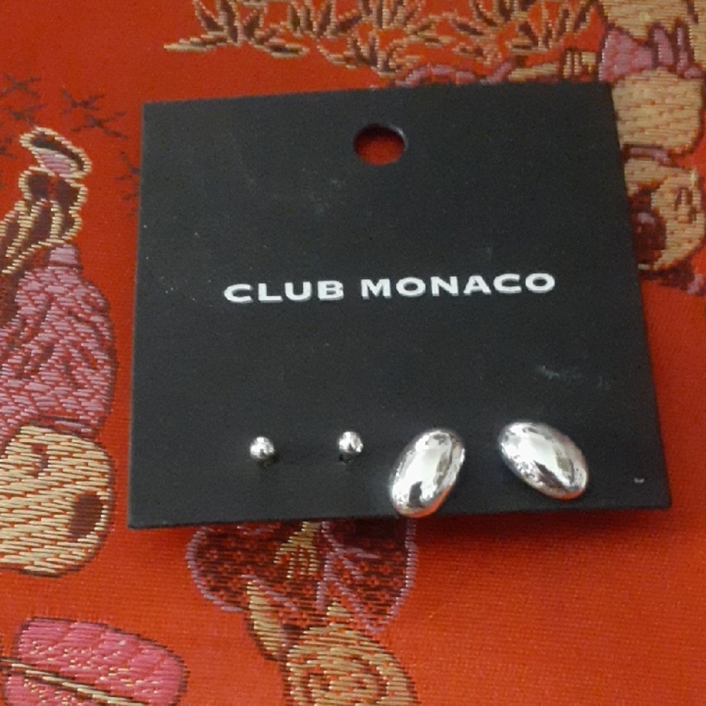Club Monaco Silver Cuff Links Set